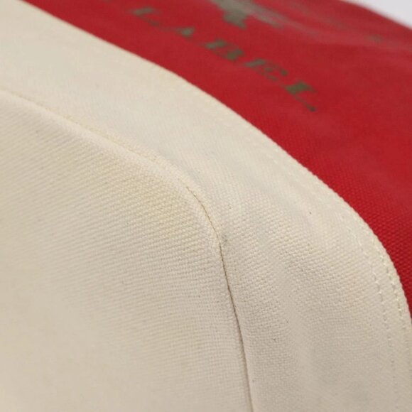 BURBERRY Blue Label Tote Bag Canvas Red Beige Auth hk2190 - Picture 14 of 16